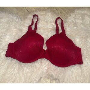 Vanity Fair Body Touch Lined Full Coverage Bra Floral UW Womens 38C Red 75399
